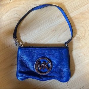 Michael Kors Fulton Leather Medallian Wristlet